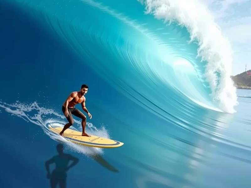 Tsunami Surfer Desi Wave Cultural Elements